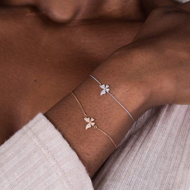 14k Diamond Butterfly bracelet