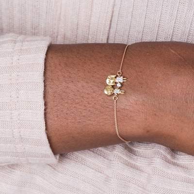 14k Diamond Couple Bracelet