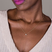 minimalist diamond necklace