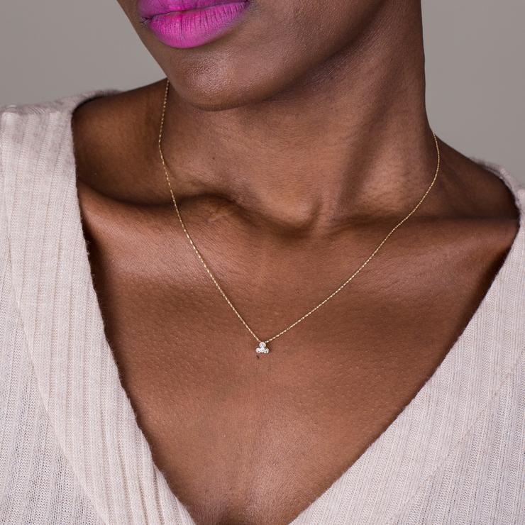 minimalist diamond necklace