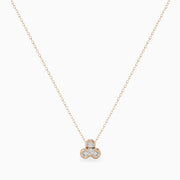 dainty diamond lotus necklace