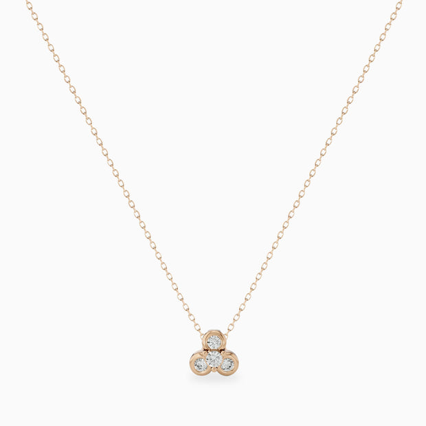 dainty diamond lotus necklace