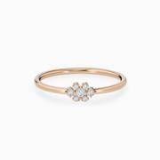 14k gold cluster diamond ring