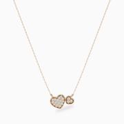 double heart diamond necklace