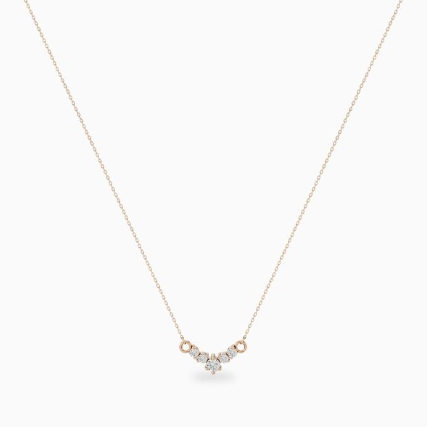 unique five diamond necklace