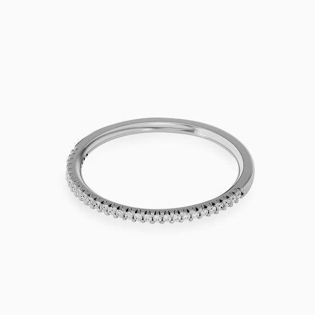 14k Micro Pave Diamond Wedding Band