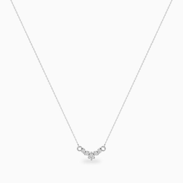 unique five diamond necklace