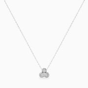 Minimalist Diamond Lotus Pendant Necklace