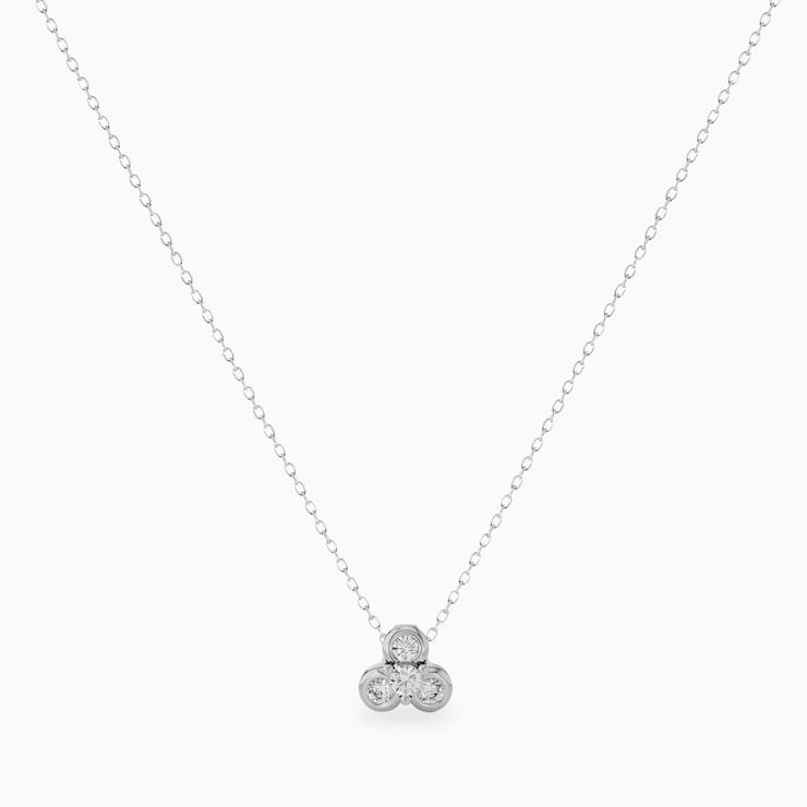 dainty diamond lotus necklace