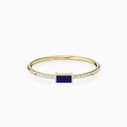 blue sapphire baguette ring