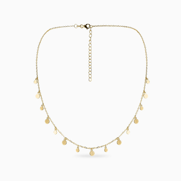 gold disc necklace cheap