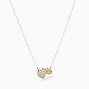 double heart diamond necklace