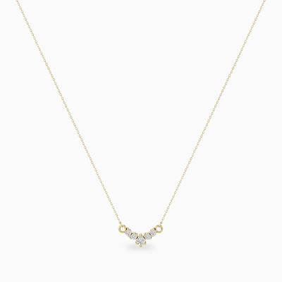 unique five diamond necklace