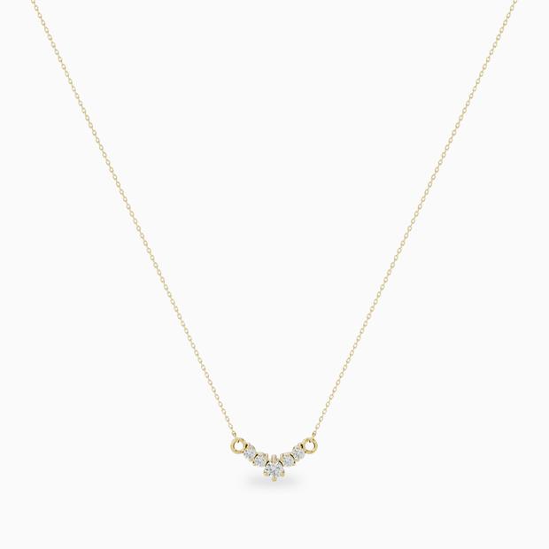 unique five diamond necklace