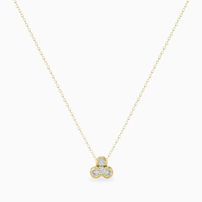 dainty diamond lotus necklace