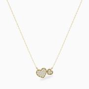 double heart diamond necklace